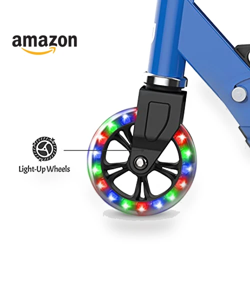 Light-Up Kick Scooter with Adjustable Handlebar and Rear Brake — Push Scooters, Jetson