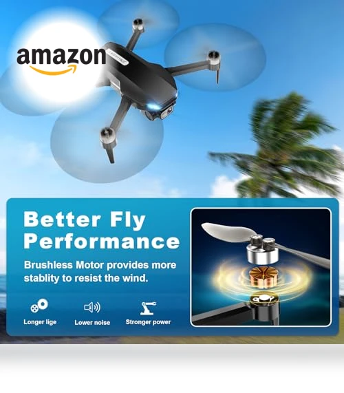2K HD FPV Drone with Brushless Motor, Foldable Mini Drones for Kids and Beginners — Drones & UAV Technology, BLINORY