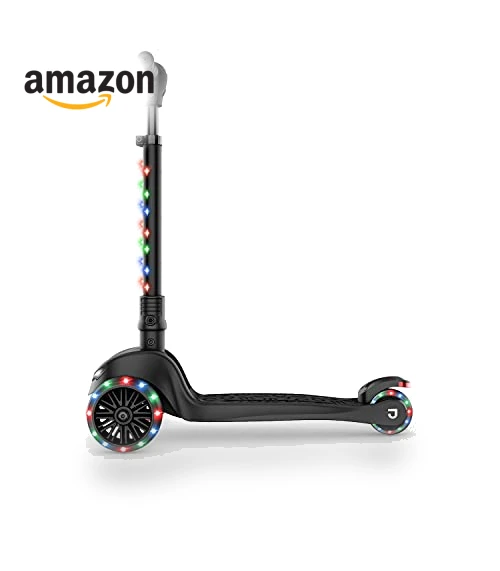 3-Wheel Light-Up Kick Scooter for Kids, Adjustable Handlebar, Foldable — Push Scooters, Jetson