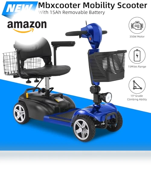 4 Wheels Mobility Scooter for Adults & Seniors Up to 300LBS — Mobility Scooters, Mbxcooter