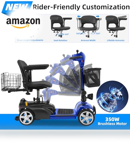 4 Wheels Mobility Scooter for Adults & Seniors Up to 300LBS — Mobility Scooters, Mbxcooter