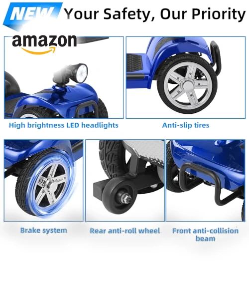 4 Wheels Mobility Scooter for Adults & Seniors Up to 300LBS — Mobility Scooters, Mbxcooter