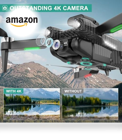 4K Camera Drone for Kids and Adults - Beginner-Friendly Mini Drone with Emergency Stop — Drones, MSMV