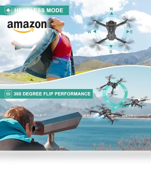 4K Camera Drone for Kids and Adults - Beginner-Friendly Mini Drone with Emergency Stop — Drones, MSMV