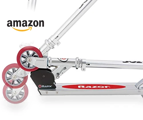 Kick Scooter for Kids with Wheelie Bar - Lightweight, Foldable, Adjustable Handlebars — Push Scooters, Razor