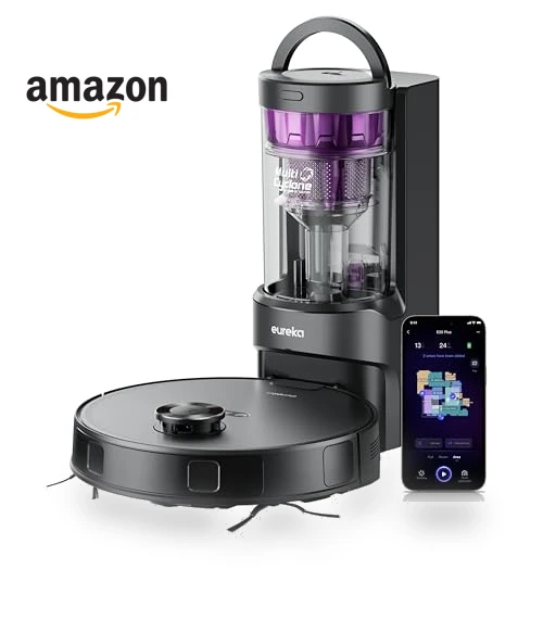 Robot Vacuum and Mop Combo with Bagless Self Emptying Station — Smart Cleaning Robots, Eureka