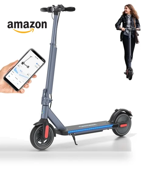 Electric Scooter, 500W/350W Motor, 25 Miles Range, 20 Mph Speed, Solid Tires, App Control — Electric Self-Balancing Scooters, Caroma