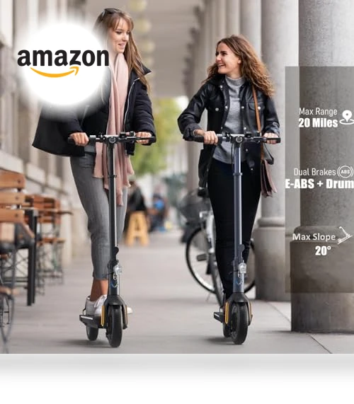 Electric Scooter, 500W/350W Motor, 25 Miles Range, 20 Mph Speed, Solid Tires, App Control — Electric Self-Balancing Scooters, Caroma