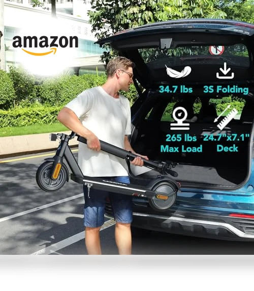 Electric Scooter, 500W/350W Motor, 25 Miles Range, 20 Mph Speed, Solid Tires, App Control — Electric Self-Balancing Scooters, Caroma