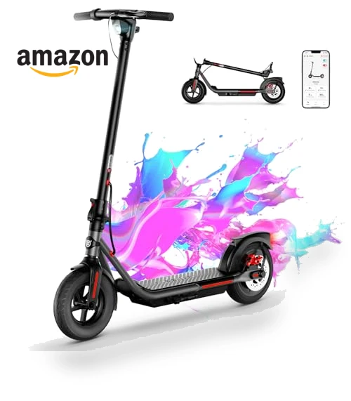Electric Scooter Adults, 10" Tires, 500W Motor, 22Mph, Long Range, Folding E-Scooter with Dual Suspension — Electric Self-Balancing Scooters, SISIGAD