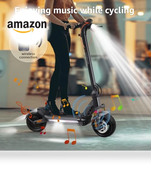 1200W Electric Scooter for Adults with 50 Miles Range & 31 mph Speed — Electric Self-Balancing Scooters, CUNFON