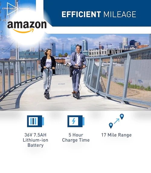 Electric Scooter for Adults, 350W Motor, 17 Miles Range, Portable Folding Commuter Scooter — Electric Vehicles, Hiboy