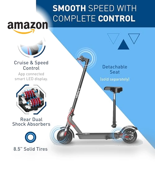 Electric Scooter for Adults, 350W Motor, 17 Miles Range, Portable Folding Commuter Scooter — Electric Vehicles, Hiboy
