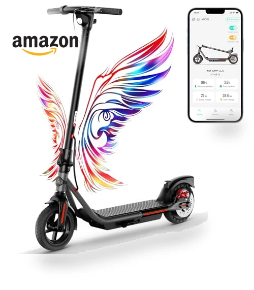 Electric Scooter for Adults, 19 MPH, 20 Miles Range, App Control — Electric Self-Balancing Scooters, TS TST GRP LLC