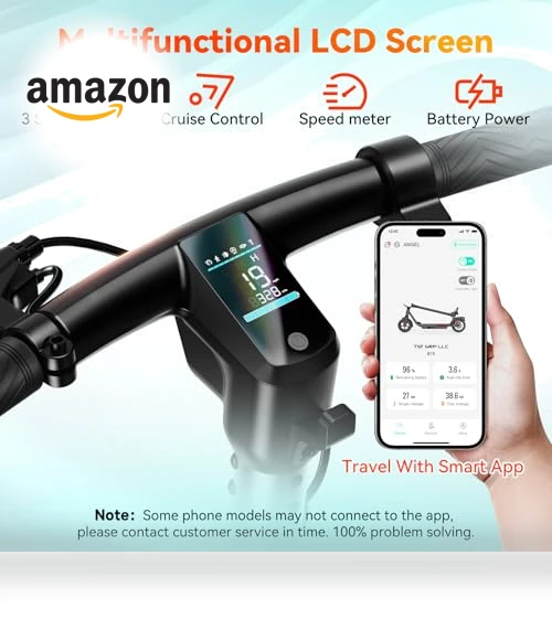 Electric Scooter for Adults, 19 MPH, 20 Miles Range, App Control — Electric Self-Balancing Scooters, TS TST GRP LLC