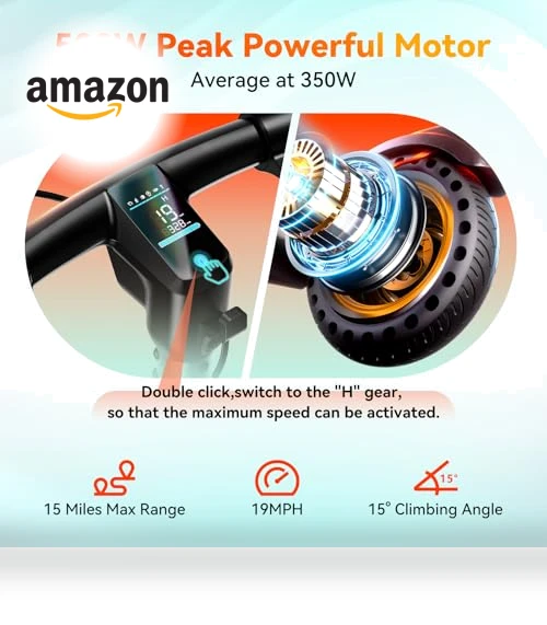 Electric Scooter for Adults, 19 MPH, 20 Miles Range, App Control — Electric Self-Balancing Scooters, TS TST GRP LLC