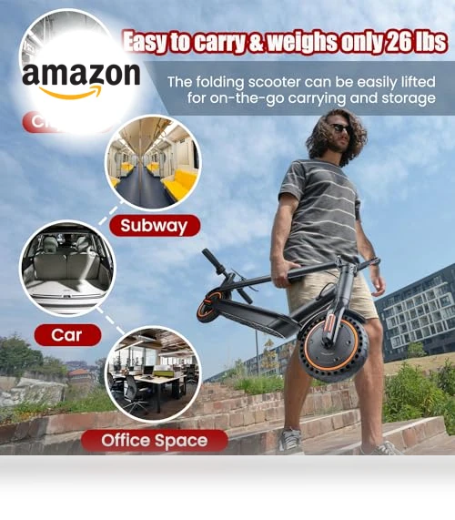 8.5" Solid Tires Electric Scooter for Adults with Smart APP and Cruise Control — Electric Self-Balancing Scooters, widoway