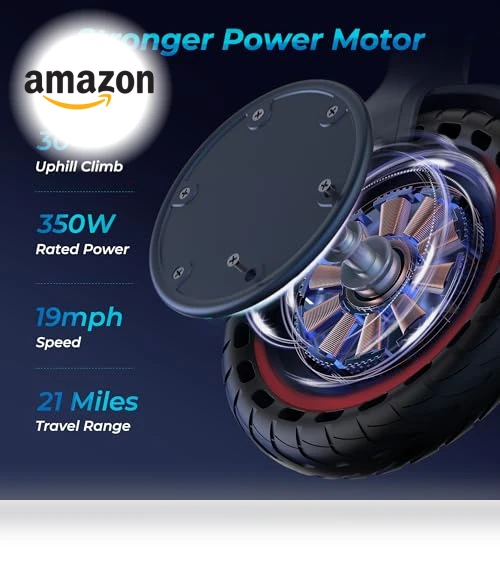 Portable Foldable Electric Scooter for Adults - 8.5" Solid Tires, 350W Motor — Electric Vehicles, Roinside