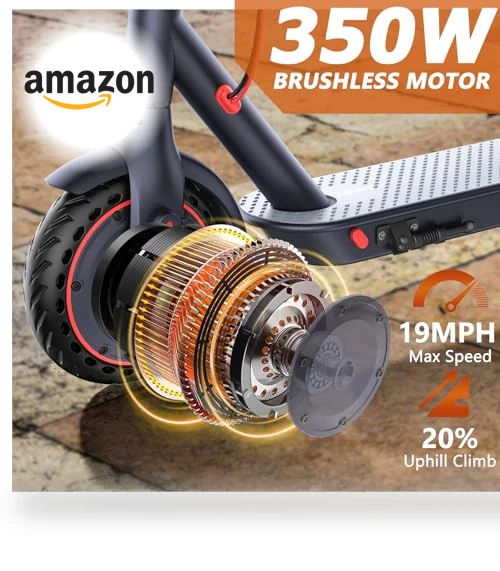 Electric Scooter for Adults with 350W Motor, 281Wh Battery, 8.5" Tires, Up to 22 Miles Range — Electric Vehicles, Qlaway
