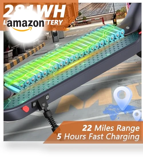 Electric Scooter for Adults with 350W Motor, 281Wh Battery, 8.5" Tires, Up to 22 Miles Range — Electric Vehicles, Qlaway