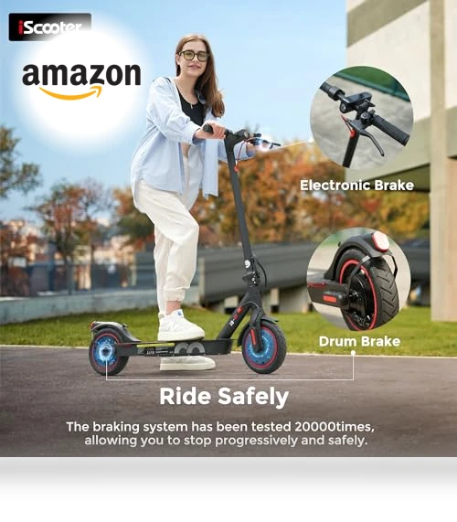 Electric Scooter for Adults with Cruise Control and Double Braking Systems — Electric Vehicles, iScooter