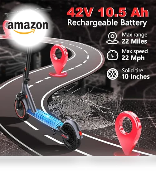 Folding Electric Scooter for Adults with Dual Braking and Suspension — Electric Vehicles, MAXSHOT