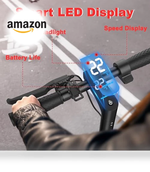 Folding Electric Scooter for Adults with Dual Braking and Suspension — Electric Vehicles, MAXSHOT