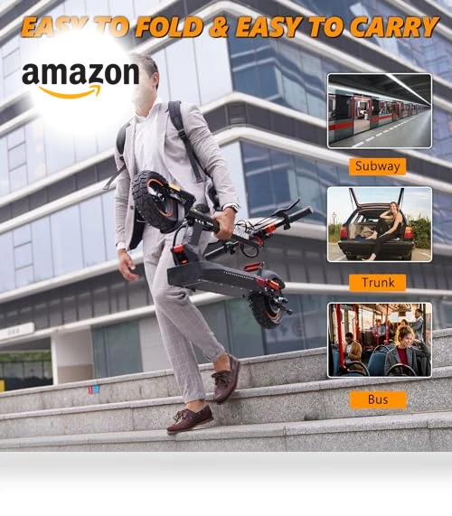 Electric Scooter with Seat 10" Off Road Pneumatic Tires Long Range Motorized e-Scooter — Electric Vehicles, IENYRID