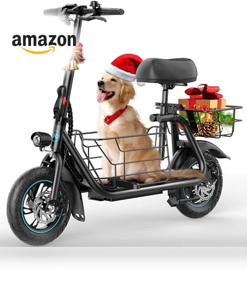 Electric Scooter with Seat, 550W Motor, 18.6MPH Top Speed, 20 Miles Range — Electric Vehicles, URBANMAX