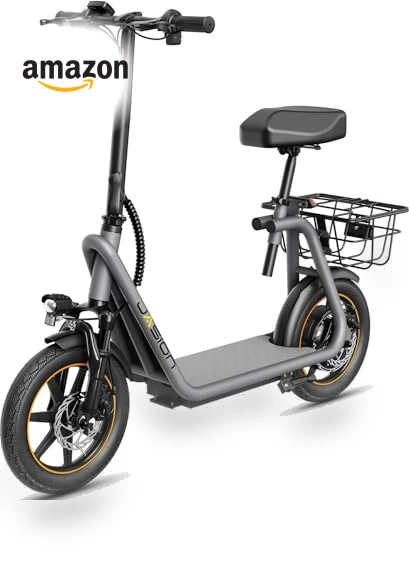 Electric Scooter with Seat, 650W Motor, 20 Miles Range, Foldable E-Scooter for Adults — Electric Vehicles, Jasion