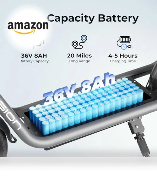 Electric Scooter with Seat, 650W Motor, 20 Miles Range, Foldable E-Scooter for Adults — Electric Vehicles, Jasion