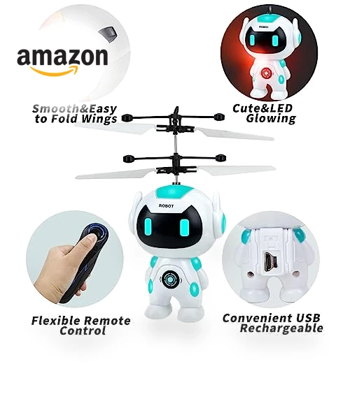 RC Flying Ball Drone for Kids - Remote Control Helicopter Toy — Interactive Figures & Robots, Ynybusi
