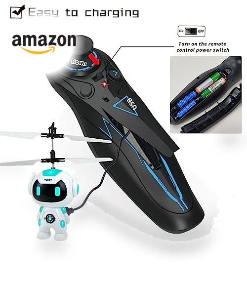 RC Flying Ball Drone for Kids - Remote Control Helicopter Toy — Interactive Figures & Robots, Ynybusi