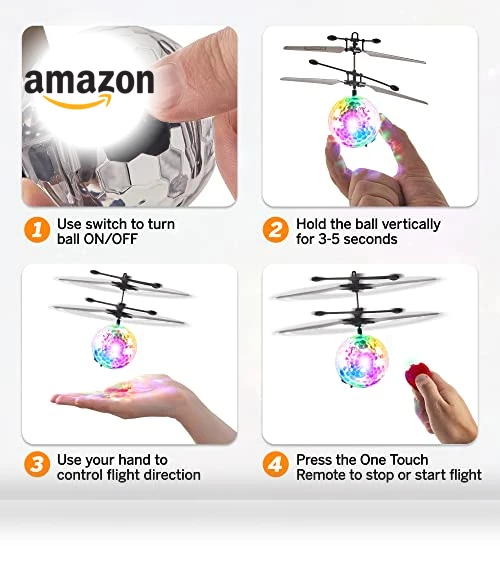 Flying Orb Ball Toy Hand Operated Spinner Drones for Kids - Mini UFO Drone Toys with Remote — Drones & UAV Technology, Force1
