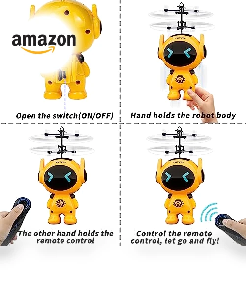 Remote Control Flying Robot Toy for Kids and Adults — Interactive Figures & Robots, Tcvents