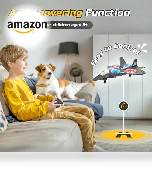 Foam RC Airplane Drone for Kids with Auto Hovering and 360° Flip — Flying Toys, HOLYFUN