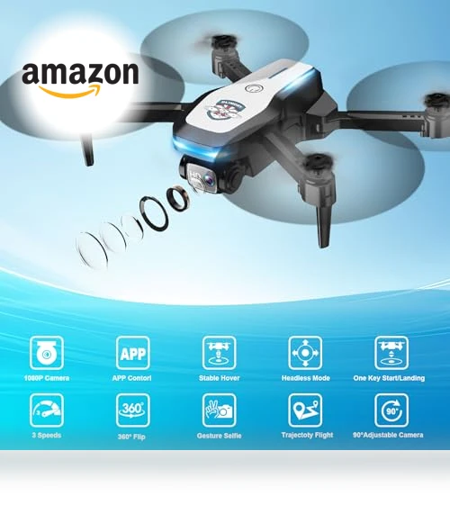 1080P FPV Foldable Drone with Camera for Beginners — Drones, Velcase
