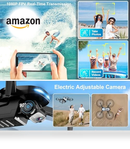 1080P FPV Foldable Drone with Camera for Beginners — Drones, Velcase
