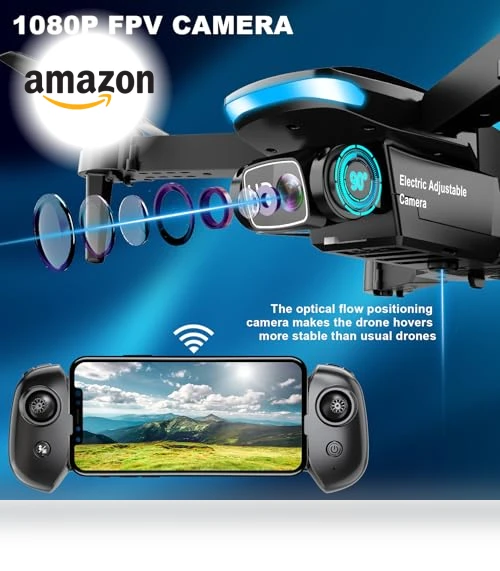 1080P HD Foldable Mini Drone with Camera for Kids and Adults — Drones, Oddire