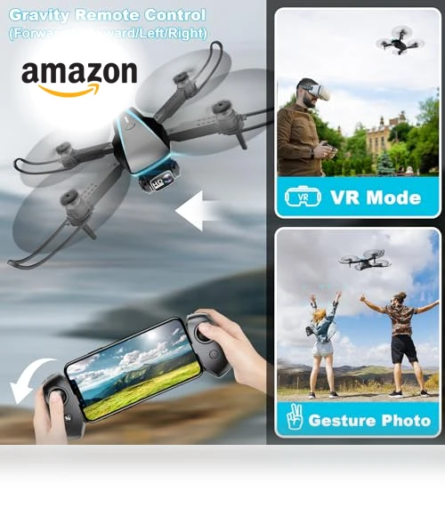 1080P HD Foldable Mini Drone with Camera for Kids and Adults — Drones, Oddire