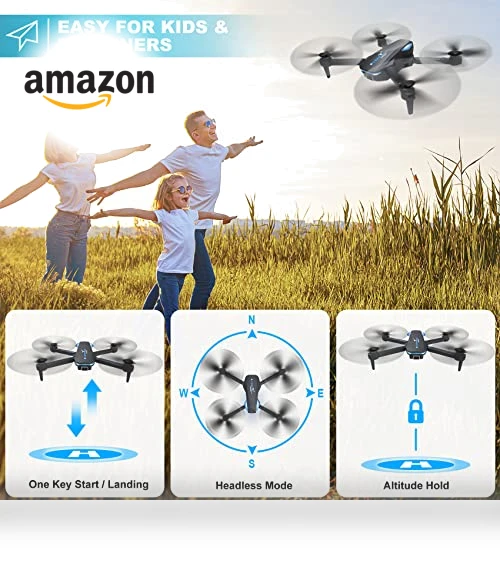 Foldable Drone with 1080P Camera, Voice Control, and Gesture Selfie — Drones, Hiturbo