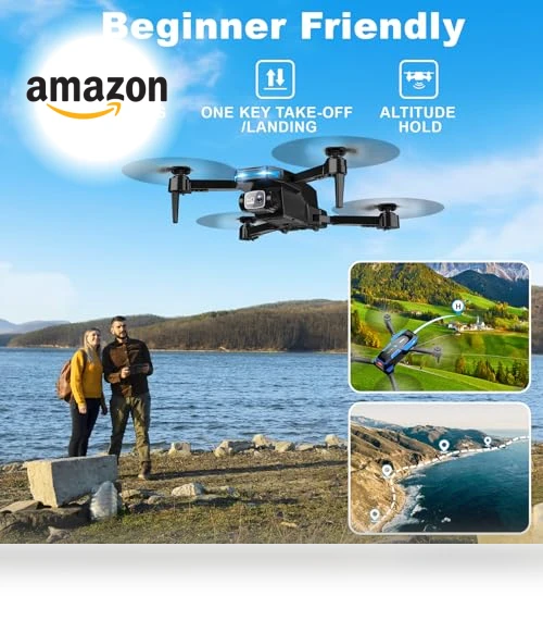 Foldable Drone with 1080P Camera - Voice & Gesture Control, 3D Flip, Beginner-Friendly — Drones & UAV Technology, RELIDOL
