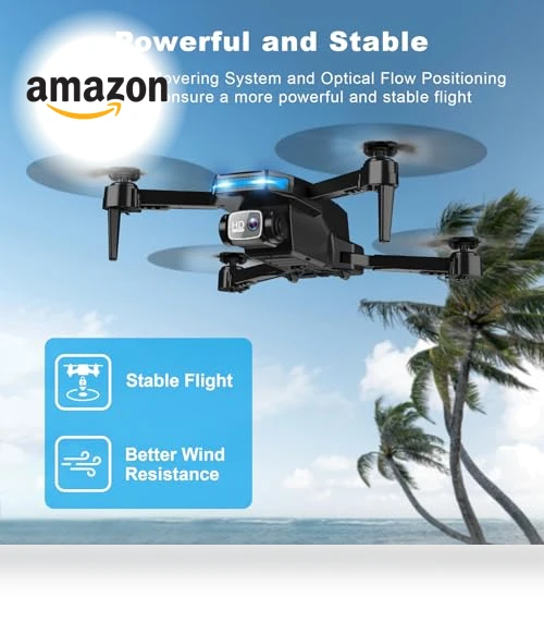 Foldable Drone with 1080P Camera - Voice & Gesture Control, 3D Flip, Beginner-Friendly — Drones & UAV Technology, RELIDOL