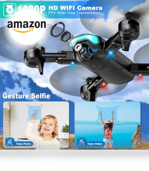 Foldable Drone with 1080P Camera for Kids and Adults — Drones & UAV Technology, REDRIE