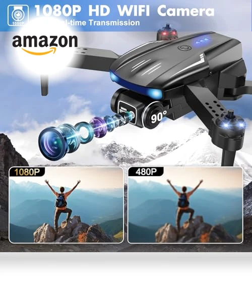 Foldable HD FPV Mini Drone with 1080P Camera — Drones & UAV Technology, Naseto