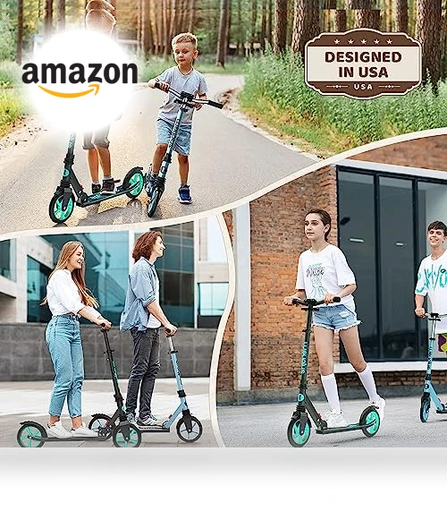 Foldable Kick Scooter with 8IN Wheels for Kids, Teens & Adults — Push Scooters, WAYPLUS