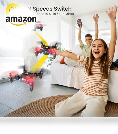 Foldable Mini Nano RC Drone with Altitude Hold and 3D Flips — Flying Toys, Holy Stone