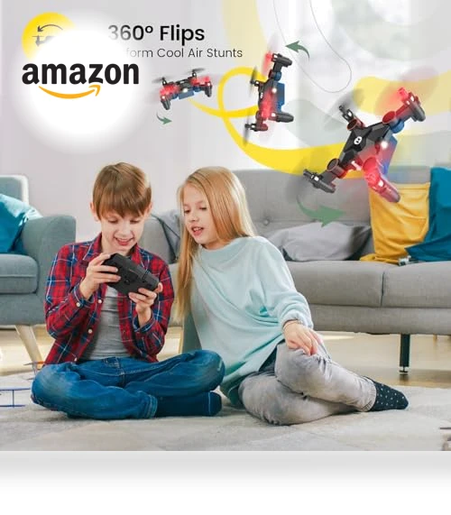 Foldable Mini Nano RC Drone with Altitude Hold and 3D Flips — Flying Toys, Holy Stone
