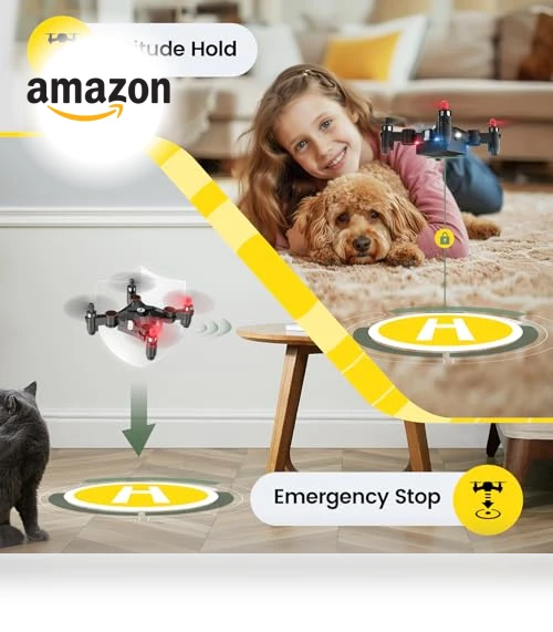 Foldable Mini Nano RC Drone with Altitude Hold and 3D Flips — Flying Toys, Holy Stone