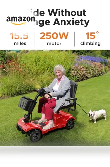 Folding 4 Wheel Mobility Scooter with 15 Mile Long Range — Mobility Scooters, ENGWE